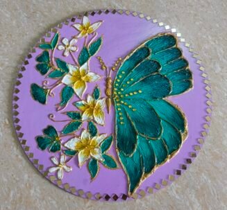 Butterfly Lippan Art Wall Hanging