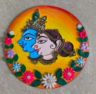 Radha Krishna Lippan art painting
